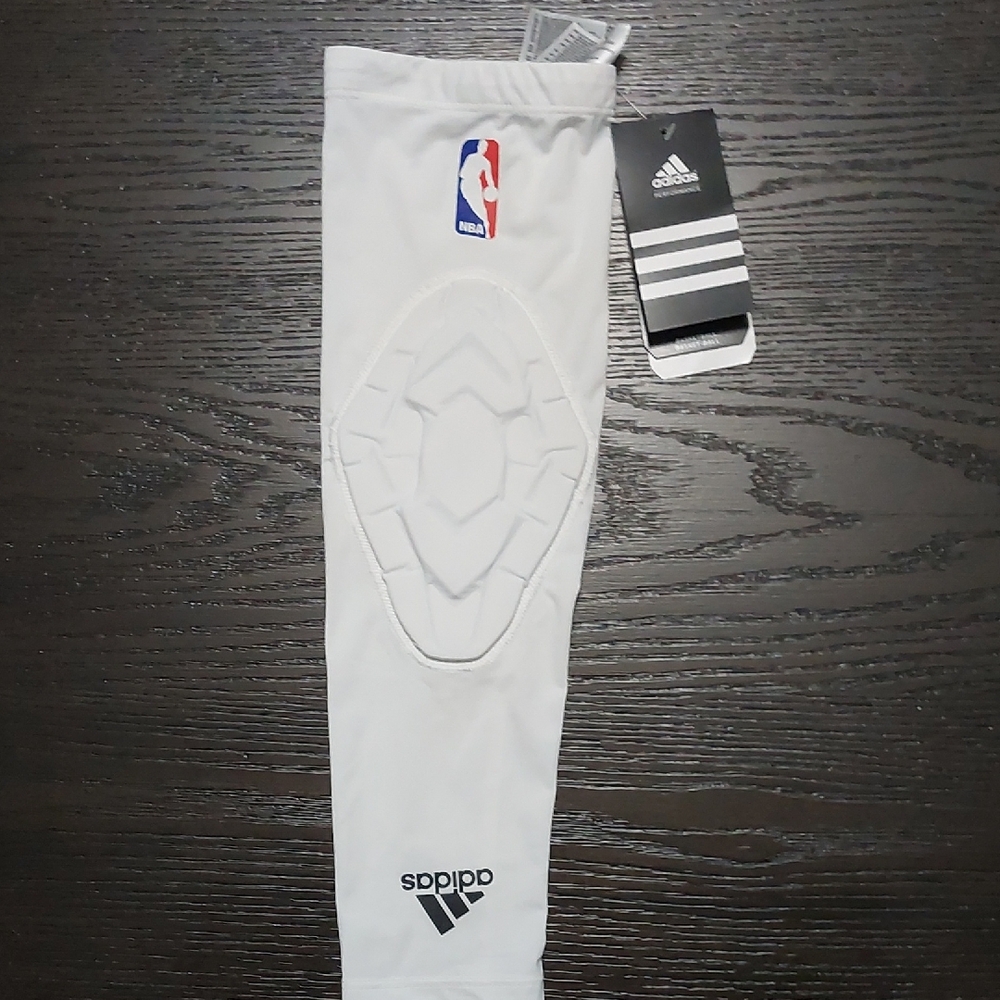 Adidas White Arm Sleeve with NBA Logo